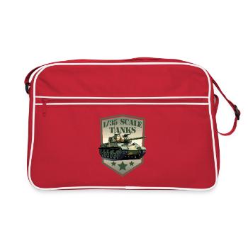 Panzer im Maßstab 1:35 Patch Schild - Retro Tasche - Rot/Weiß - Vorne