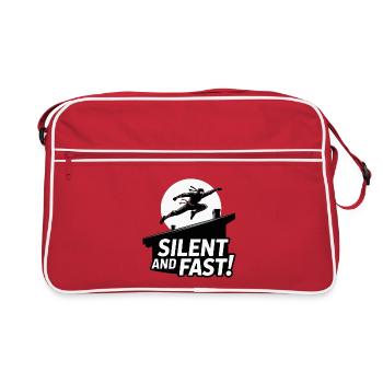 Silent Ninja Rooftop Jump - Retro Bag - red/white - Front