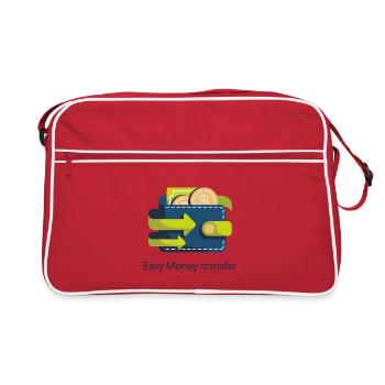 Cash Flow Wallet Icon - Retro Bag - red/white - Front
