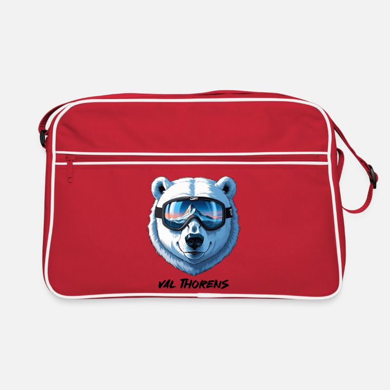 Val Thorens Souvenir Ski 3 Vallées Geschenk Retro Tasche