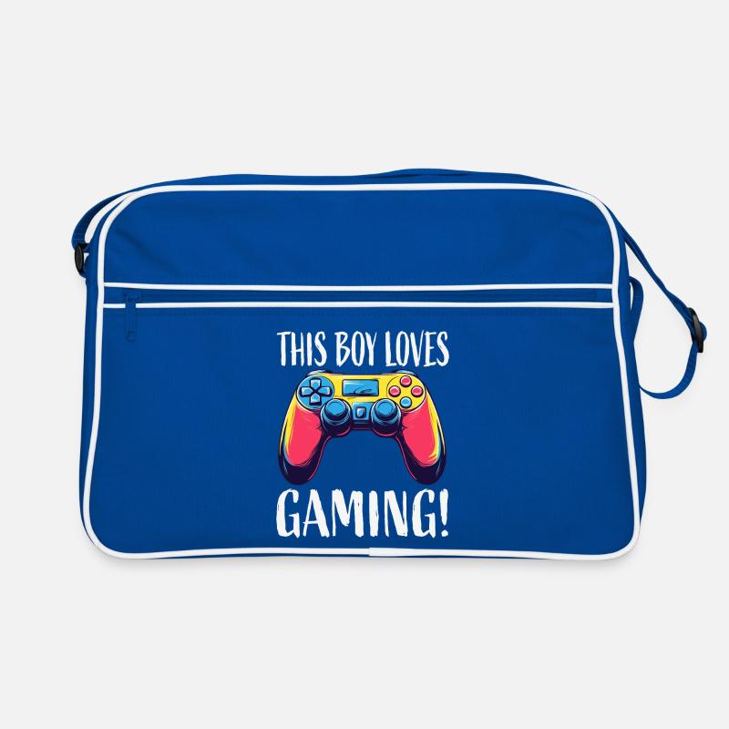 Junge liebt Gaming Controller Retro Tasche