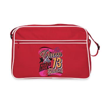 73e anniversaire Reine Femmes - Sac Retro - rouge/blanc - Devant