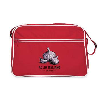 Aglio Italiano – Knoblauch - Retro Tasche - Rot/Weiß - Vorne