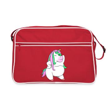 Orgueille de licorne corciel corde corpulente et ronde - Sac Retro - rouge/blanc - Devant