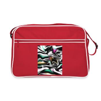 Holographic Flow - abstrait mystique - Sac Retro - rouge/blanc - Devant