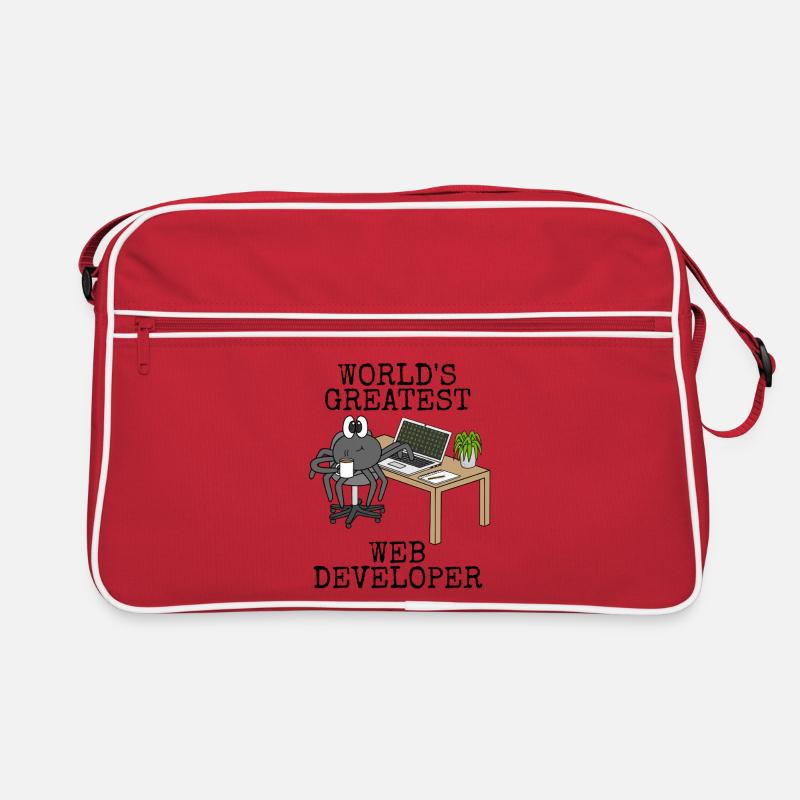 World's Greatest Web Developer, Spider Funny Retro Bag
