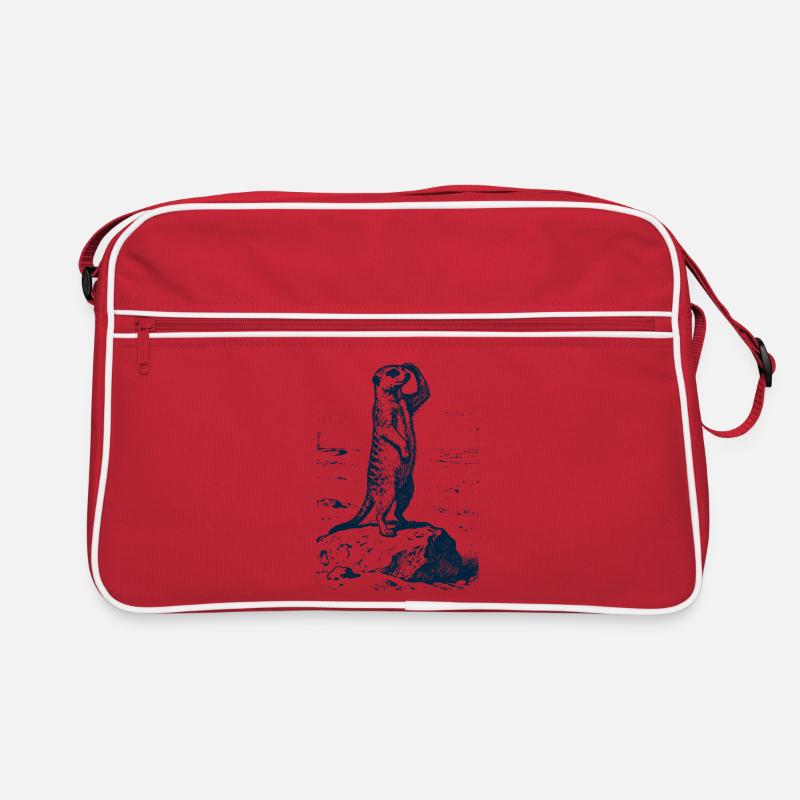Erdmännchen Wache Retro Tasche