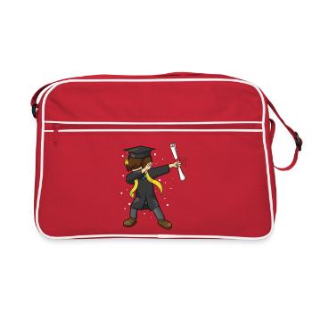 Dabbing Graduate Kids Graduation Class 2026 - Retro Bag - red/white - Front