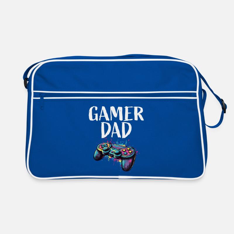 Gamer Dad Controller Farbexplosion Retro Tasche