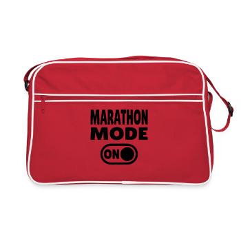 Mode marathon activé – Courir avec passion - Sac Retro - rouge/blanc - Devant