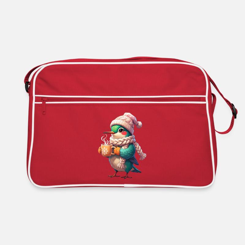 Écharpe d’oiseau granuleuse d’hiver Sac Retro