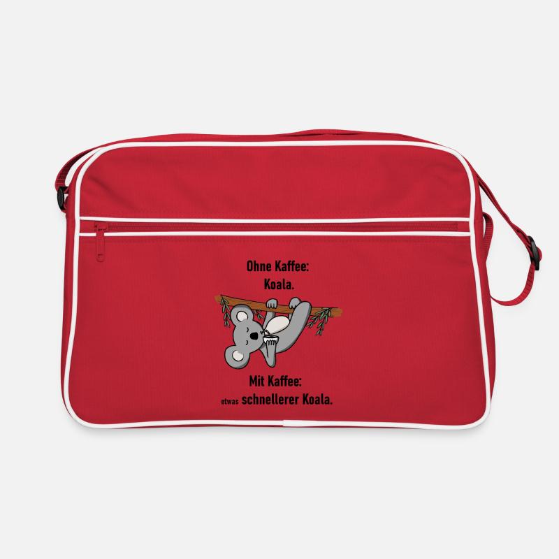 Koala drinks coffee Retro Bag