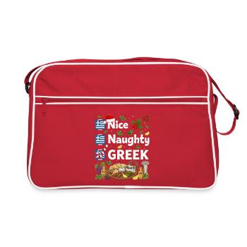 Nice Naughty Greek Fest - Retro Bag - red/white - Front