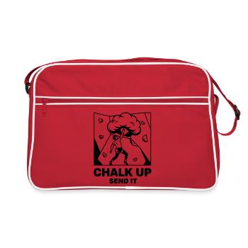 Schreib auf, schick es Kletterspaß - Retro Tasche - Rot/Weiß - Vorne