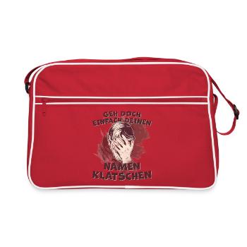 Just go clap your name - Retro Bag - red/white - Front