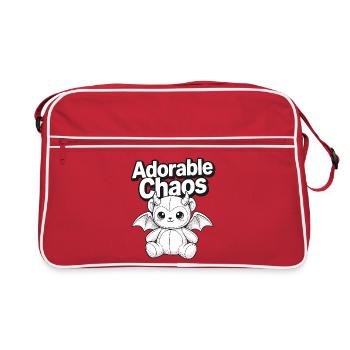 Cute Chaos Demon - Retro Bag - red/white - Front