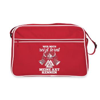 Mur des Boucliers Médiévaux Marché Médiéval Viking - Sac Retro - rouge/blanc - Devant