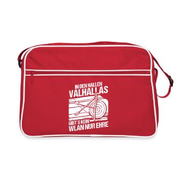 Mur des Boucliers Médiévaux Marché Médiéval Viking - Sac Retro - rouge/blanc - Devant