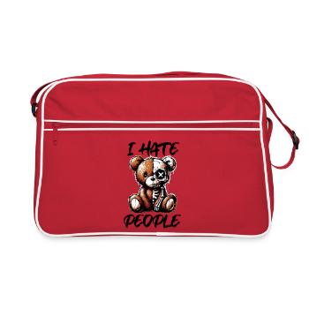 Haïr les gens - Sac Retro - rouge/blanc - Devant