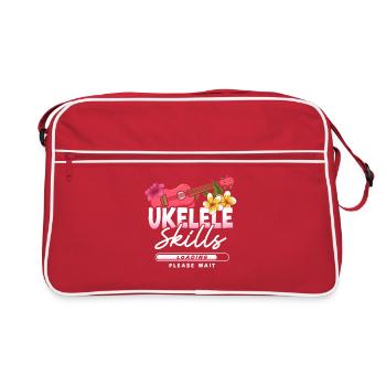 Hawaiian Ukulele Uke Ukulele - Retro Tasche - Rot/Weiß - Vorne