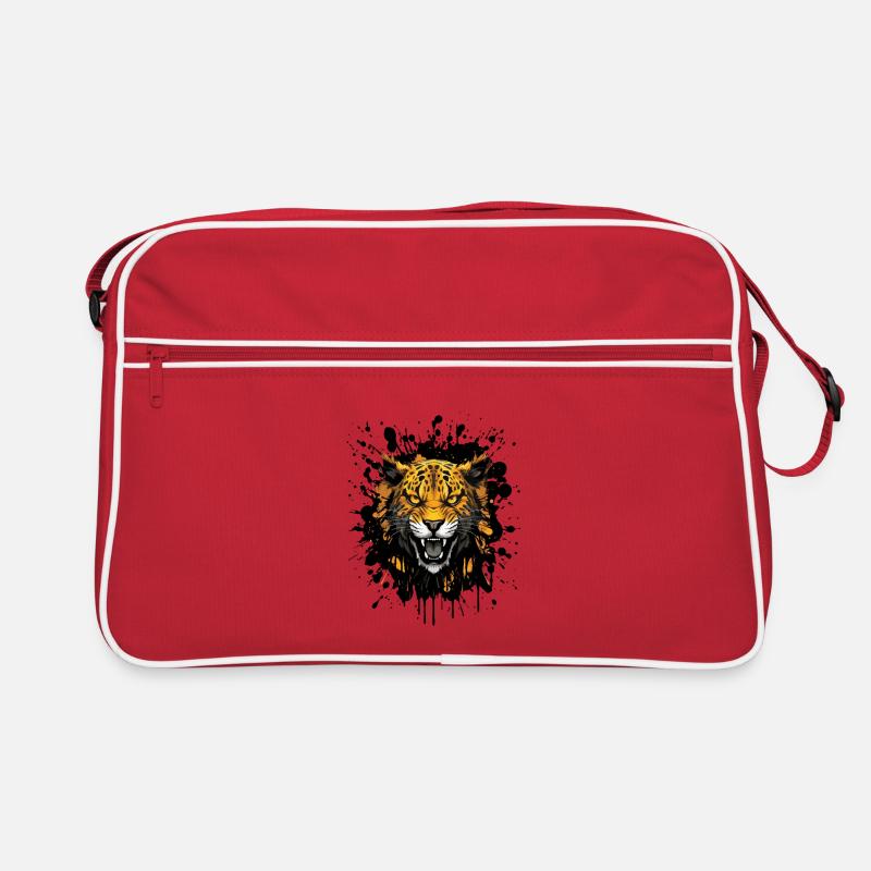 Tiger Splatter Head Retro Bag
