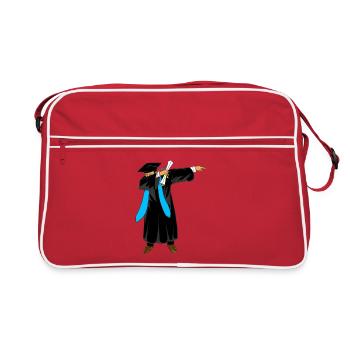 Dabbing Boy Grad Class 2026 Graduation Skyblue - Retro Bag - red/white - Front