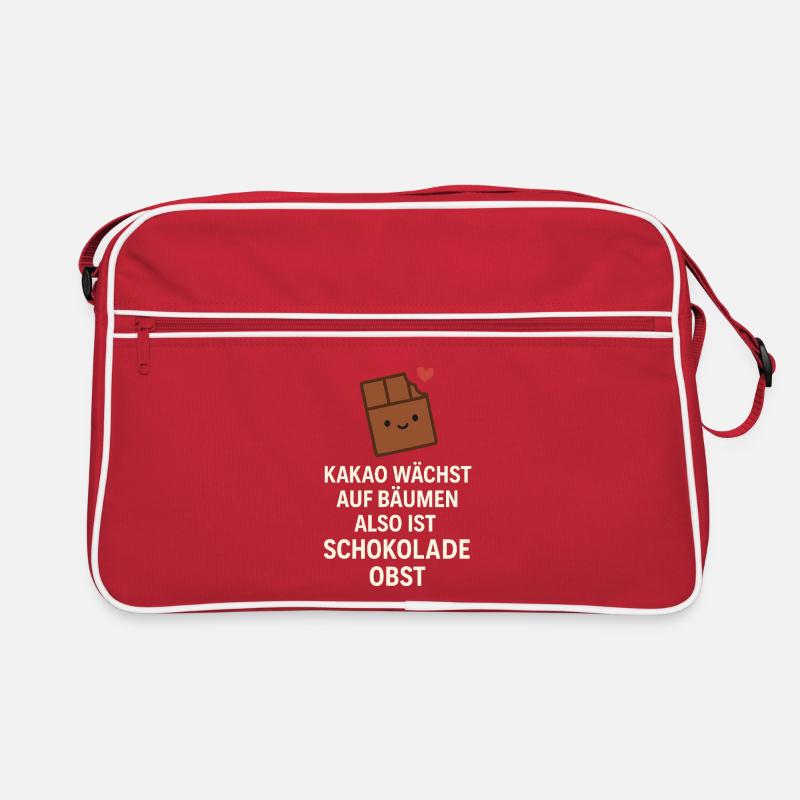 Chocolate is Fruit – Funny Cocoa Saying Retro Bag