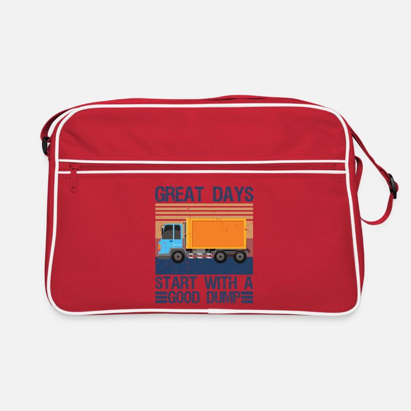 Great Days Start With A Good Dump Garbage Retro Tasche