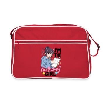 Je suis la fille d’anniversaire - Sac Retro - rouge/blanc - Devant