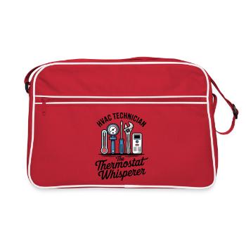 HVAC Technician The Thermostat Whisperer - Retro Bag - red/white - Front