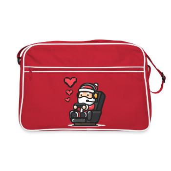 Gamer Santa Pixel Art Jeux de Noël - Sac Retro - rouge/blanc - Devant