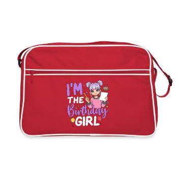 Je suis la fille d’anniversaire - Sac Retro - rouge/blanc - Devant