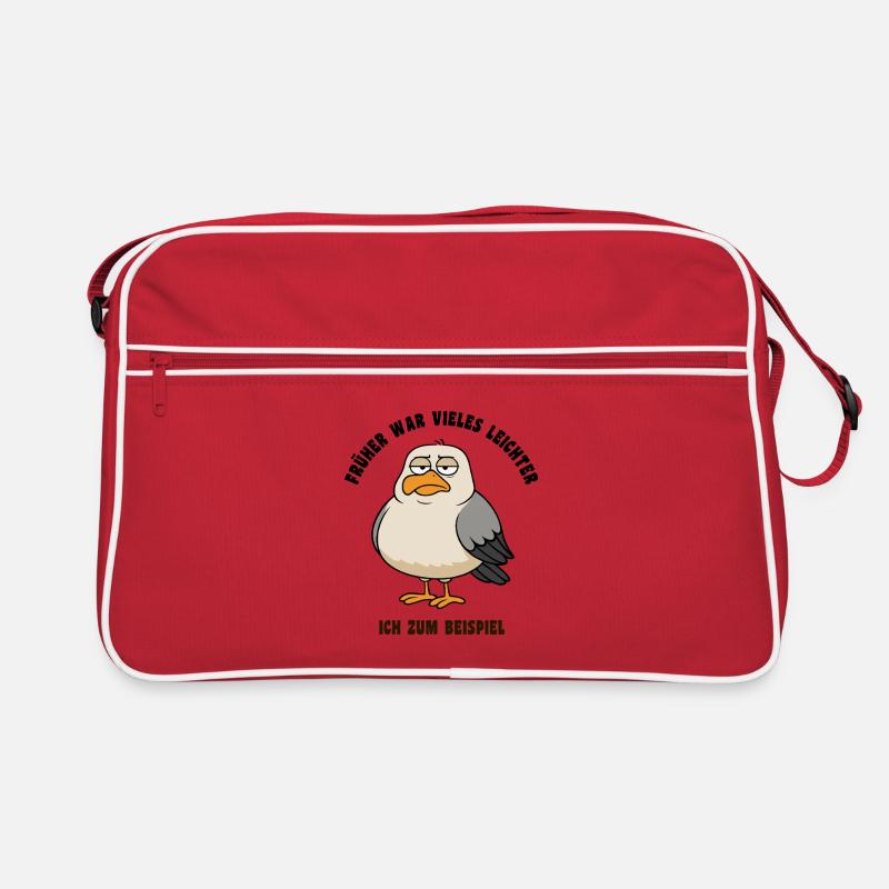 In the past, many things were easier - Seagull Saying Retro Bag
