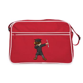 Funny Dabbing Graduate Student Class of 2026 Cap - Retro Bag - red/white - Front