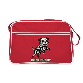 Bone Buddy Dog - Retro Bag - red/white - Front