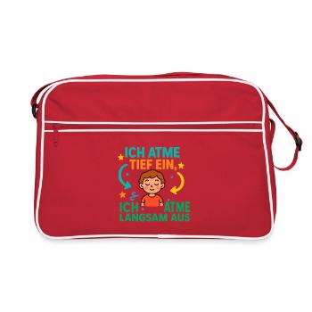 Je prends une profonde inspiration, la pleine conscience des enfants - Sac Retro - rouge/blanc - Devant