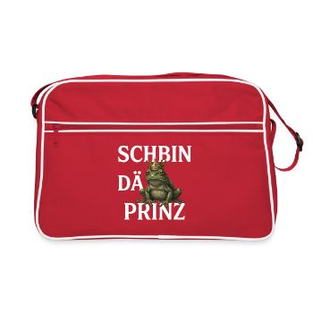 SCHBIN DÄ PRINZ – Carnival Costume Replacement - Retro Bag - red/white - Front