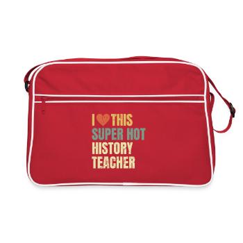 I Love This Super Hot History Teacher Retro - Retro Bag - red/white - Front