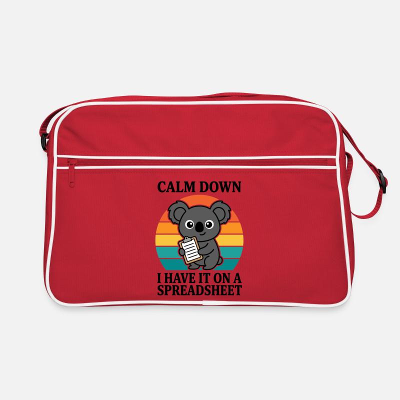 Calm Down I Have It On A Spreadsheet Koala Retro Bag
