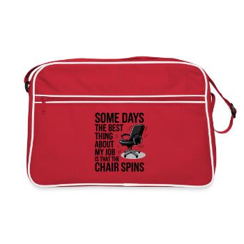 Humour de bureau : certains jours, la meilleure chose à propos - Sac Retro - rouge/blanc - Devant
