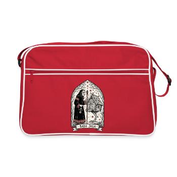 Baba Yaga Dunkle Slawische Hexenkunst - Retro Tasche - Rot/Weiß - Vorne
