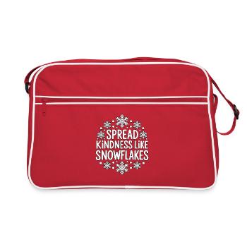 Spread Kindness Like Snowflake - Retro Bag - red/white - Front