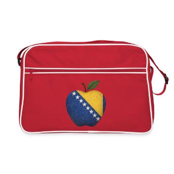 Bosnien - Retro Tasche - Rot/Weiß - Vorne
