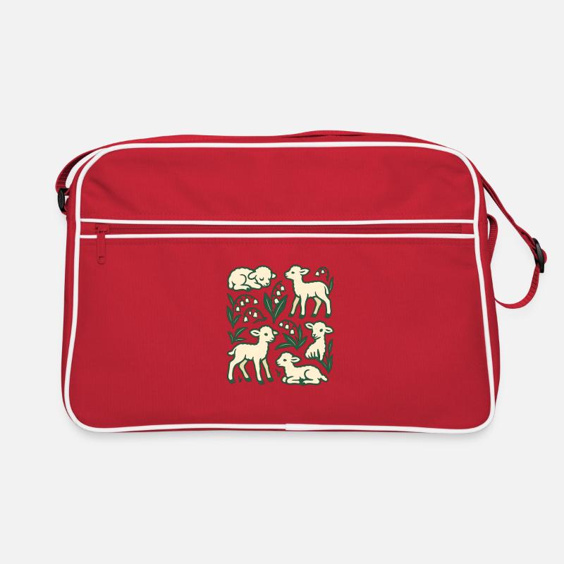 Lamb Quartet in Spring Meadow Retro Bag