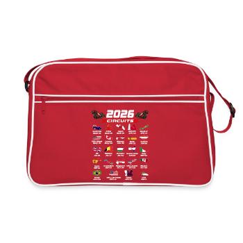 Circuits de Formule 2026 pour les vrais fans de Formule - Sac Retro - rouge/blanc - Devant