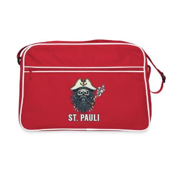 St Pauli Hamburg Paulianer Totenkopf Hafen Capitaine - Sac Retro - rouge/blanc - Devant
