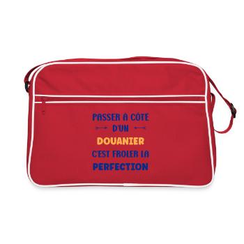 Frôler la perfection avec douanier - Sac Retro - rouge/blanc - Devant