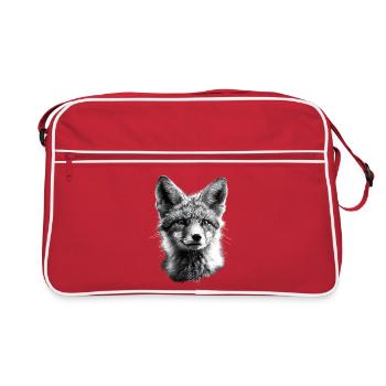 Renard arctique Renard des neiges Renard des glaces Renard blanc doux - Sac Retro - rouge/blanc - Devant