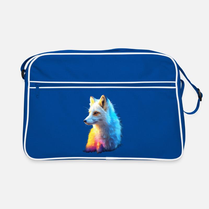 Polarfuchs Schneefuchs Eisfuchs Süßer Weißer Fuchs Retro Tasche