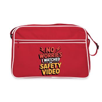 Don't worry – safety video memes - Retro Bag - red/white - Front